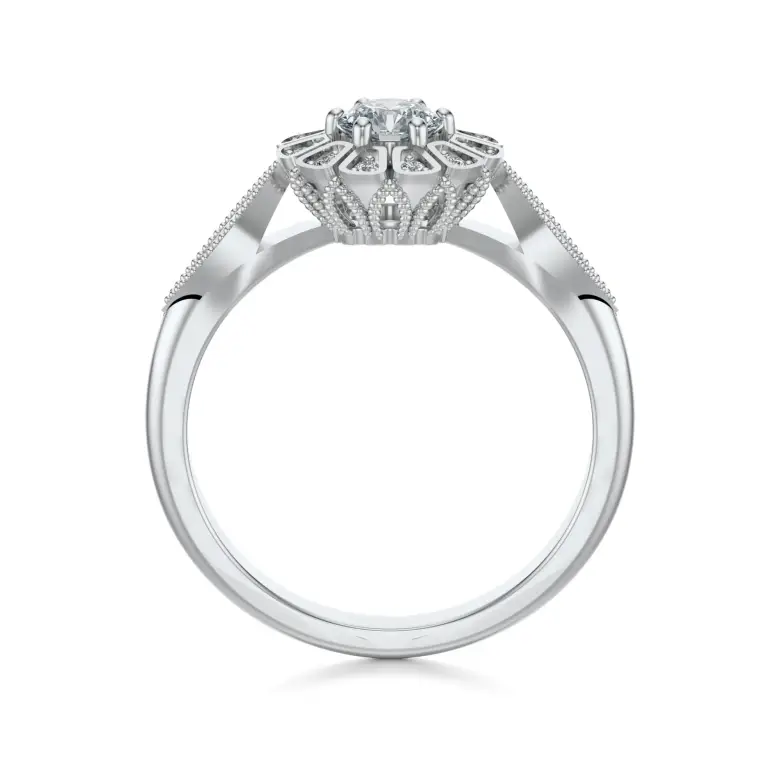 Pierścionek białe złoto z diamentami AJPZ_141